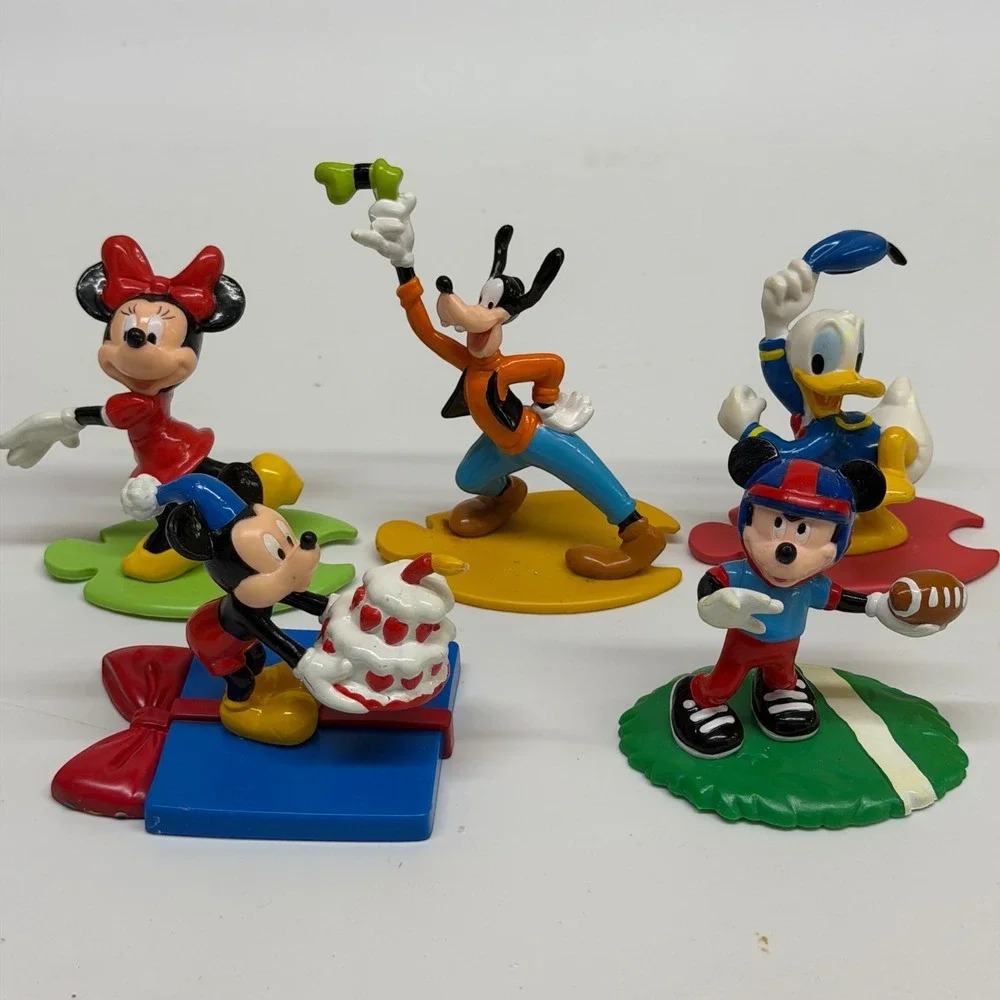 Disney Mickey Mouse Friends Figurine Lot Goofy Donald Minnie Vintage Used